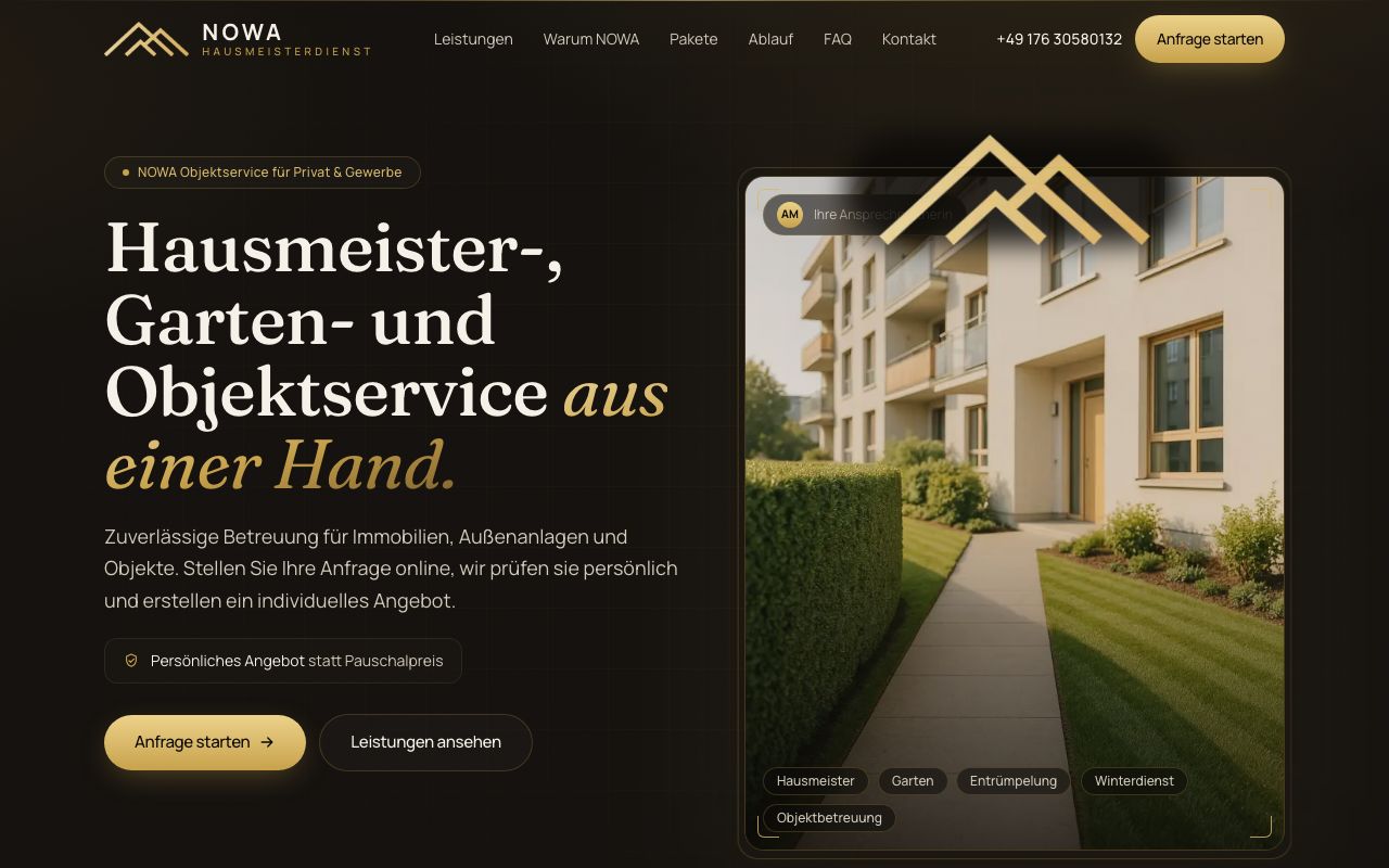 NOWA Webseite