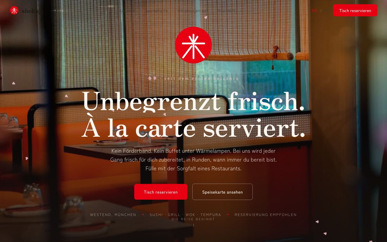 Shokuji Webseite